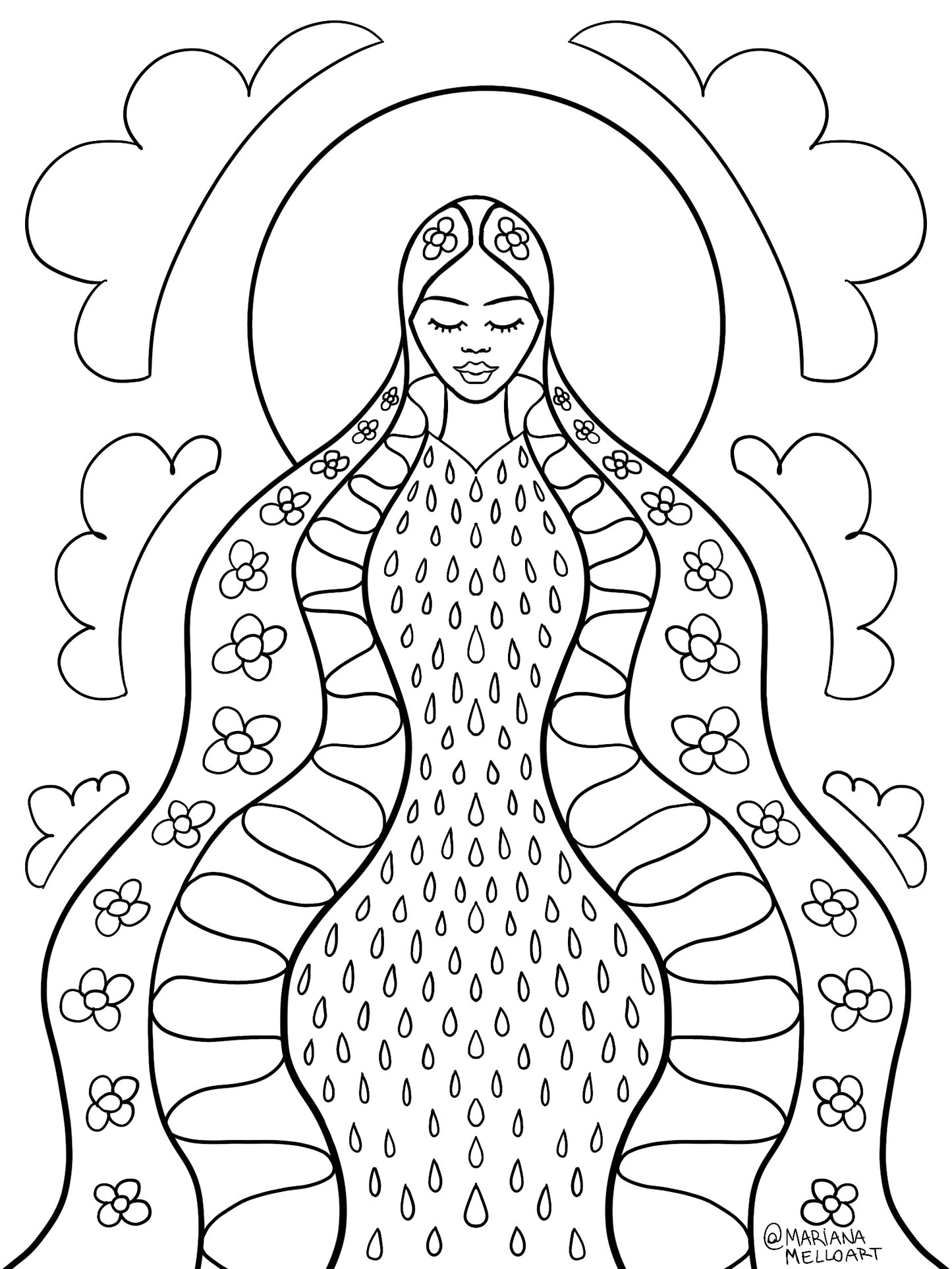 Spring Begins Coloring Page