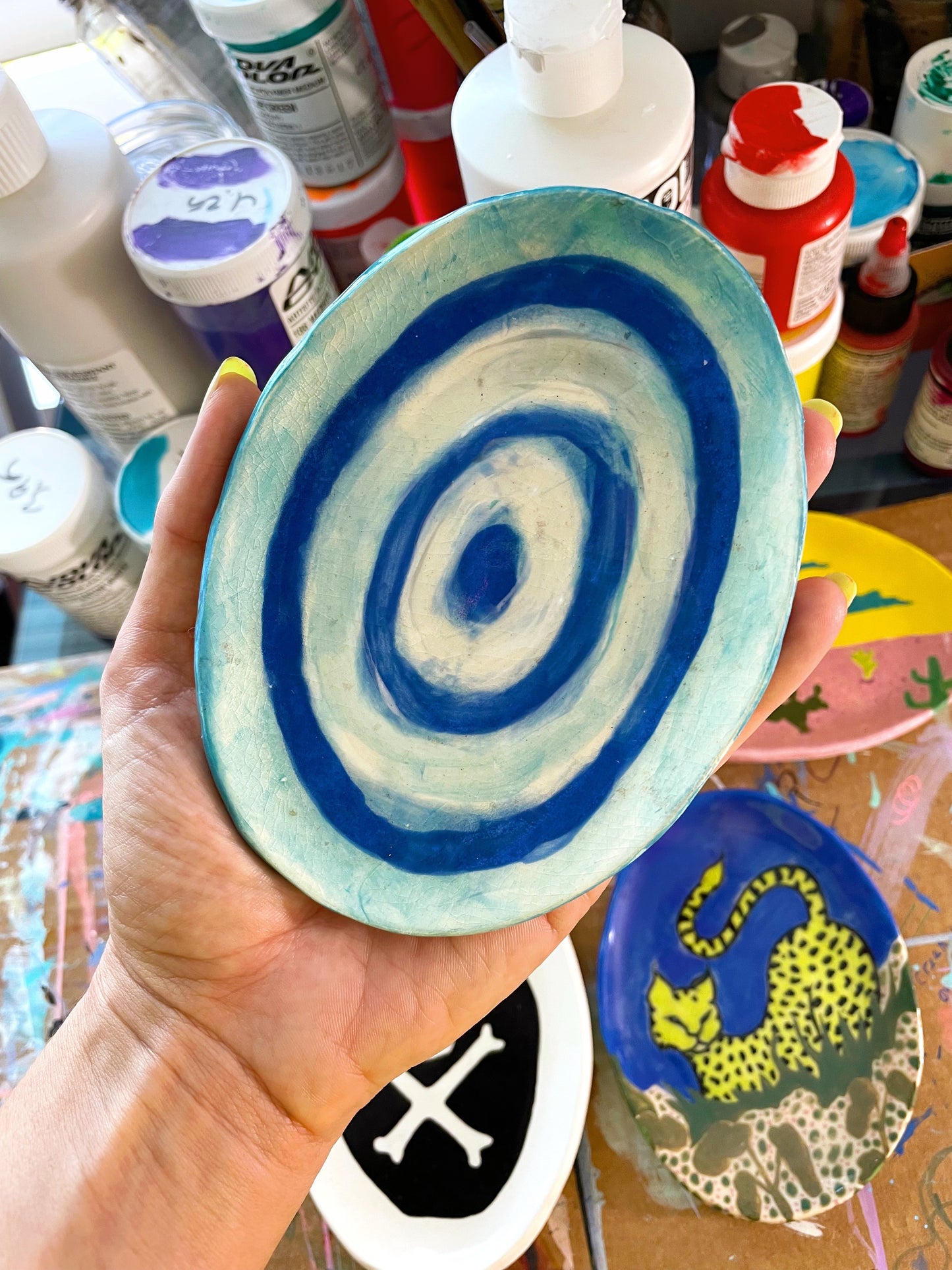 "Blue" ceramic dish
