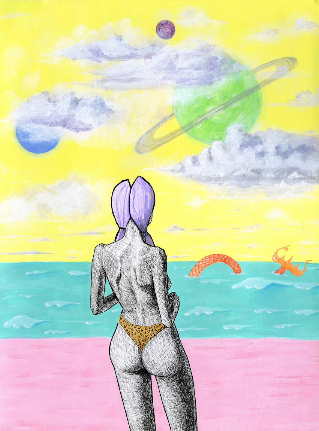 Beach Scene Art Print