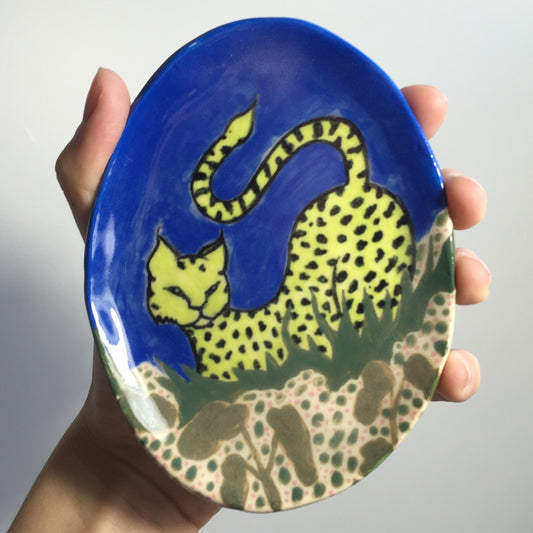 "Leopard" ceramic dish