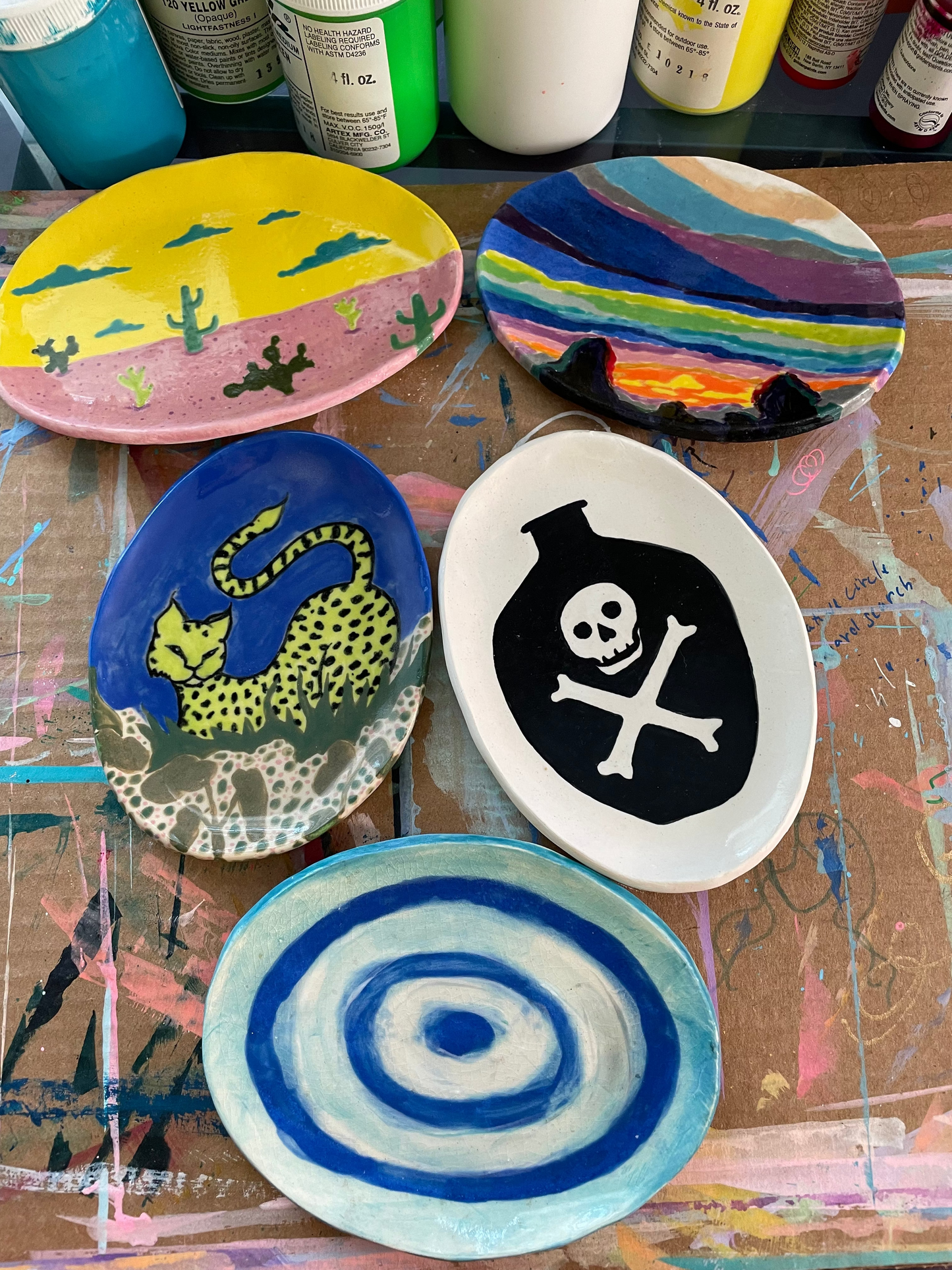 "Leopard" ceramic dish